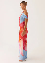 Santa Monica Maxi Dress - Blue Floral