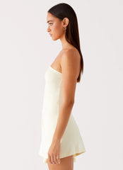 Sana Strapless Mini Dress - Yellow