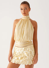 Movie Star Mini Skirt - Yellow
