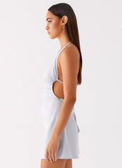 Albie Mini Dress - Cornflower Blue
