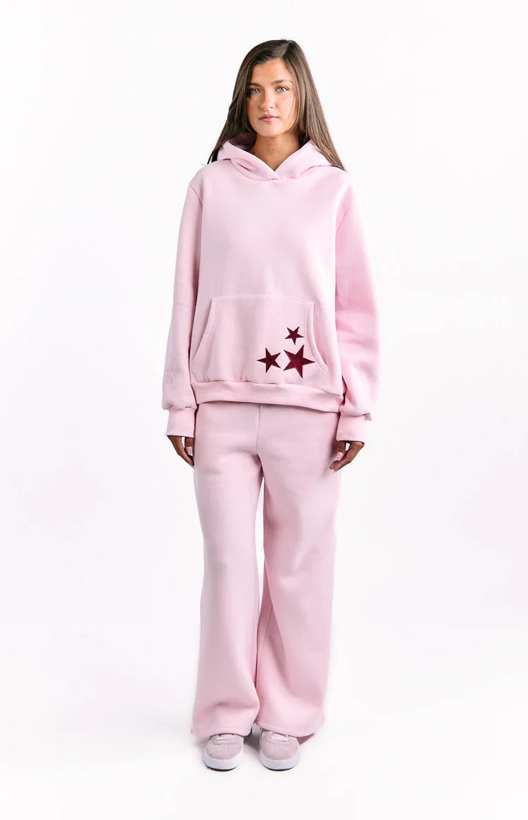 Pink Burgundy Star Hoodie