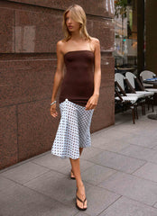 Schell Midi Dress - Chocolate Dot